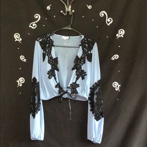 Re-posh crochet and lace top